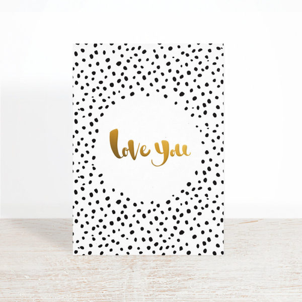 Love You Card by Knucklebones Design