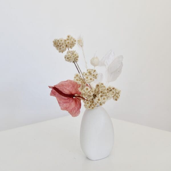 White Mini with Anthurium