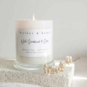Walker & Rome White Sandalwood & cedar Candle - Image 2