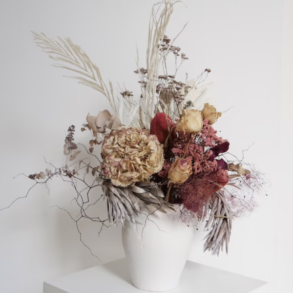 Hydrangea and Palm with Silvertree