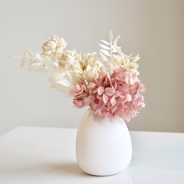 Pink and White Mini in White