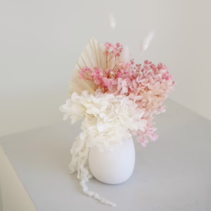 White with pink mini in White