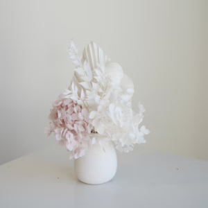 White and soft pink mini in White