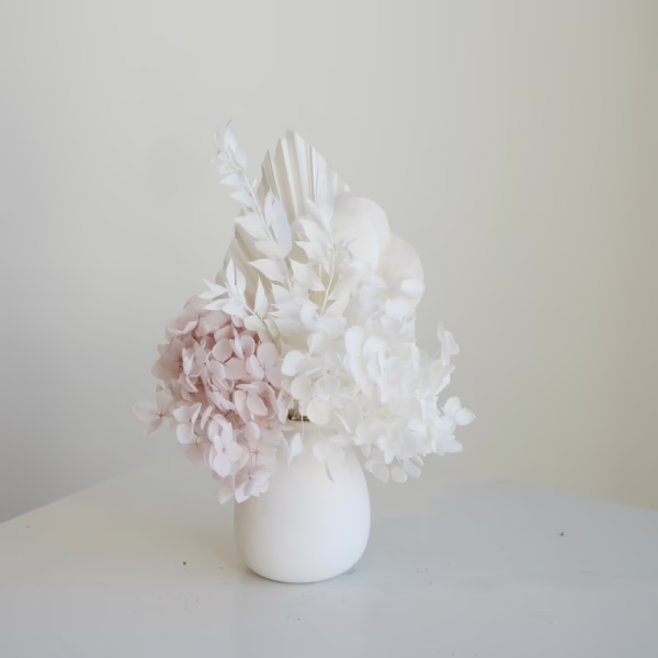 White and soft pink mini in White