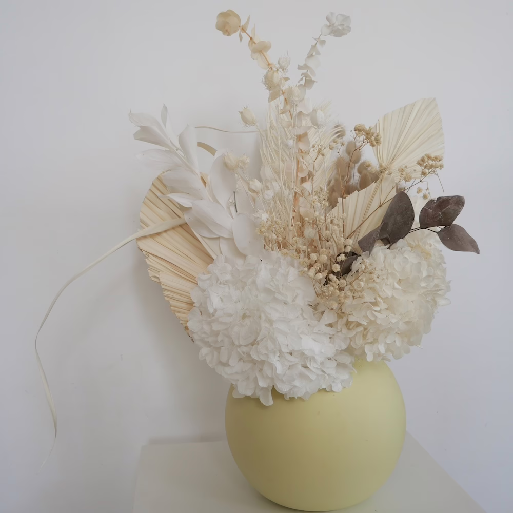 Hydrangea and Palm in Lemon