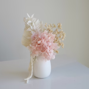 Soft Pink and White in White Mini